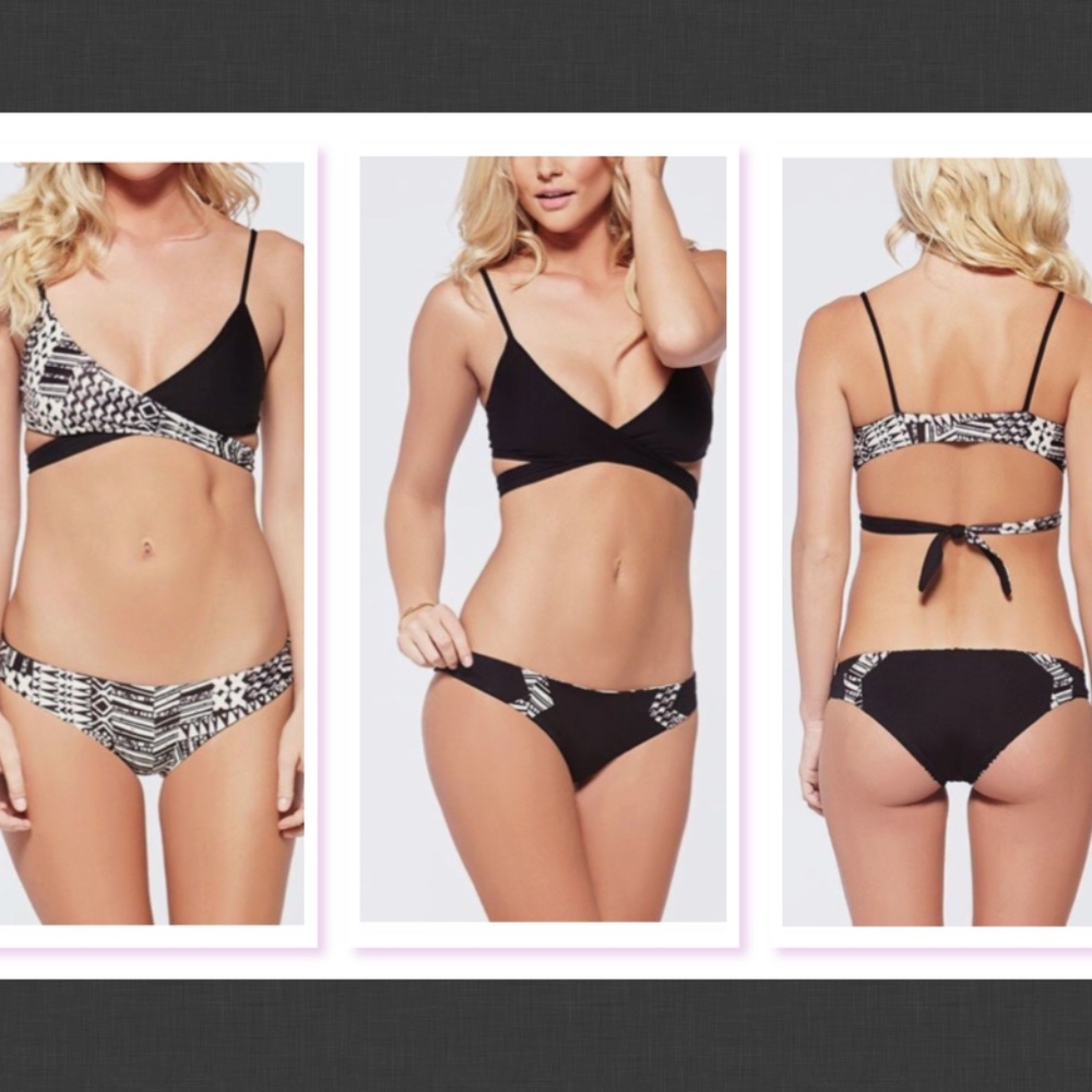 NEW $172 L Space Chloe Bikini Top + Barracuda Bottoms Size Large #U239